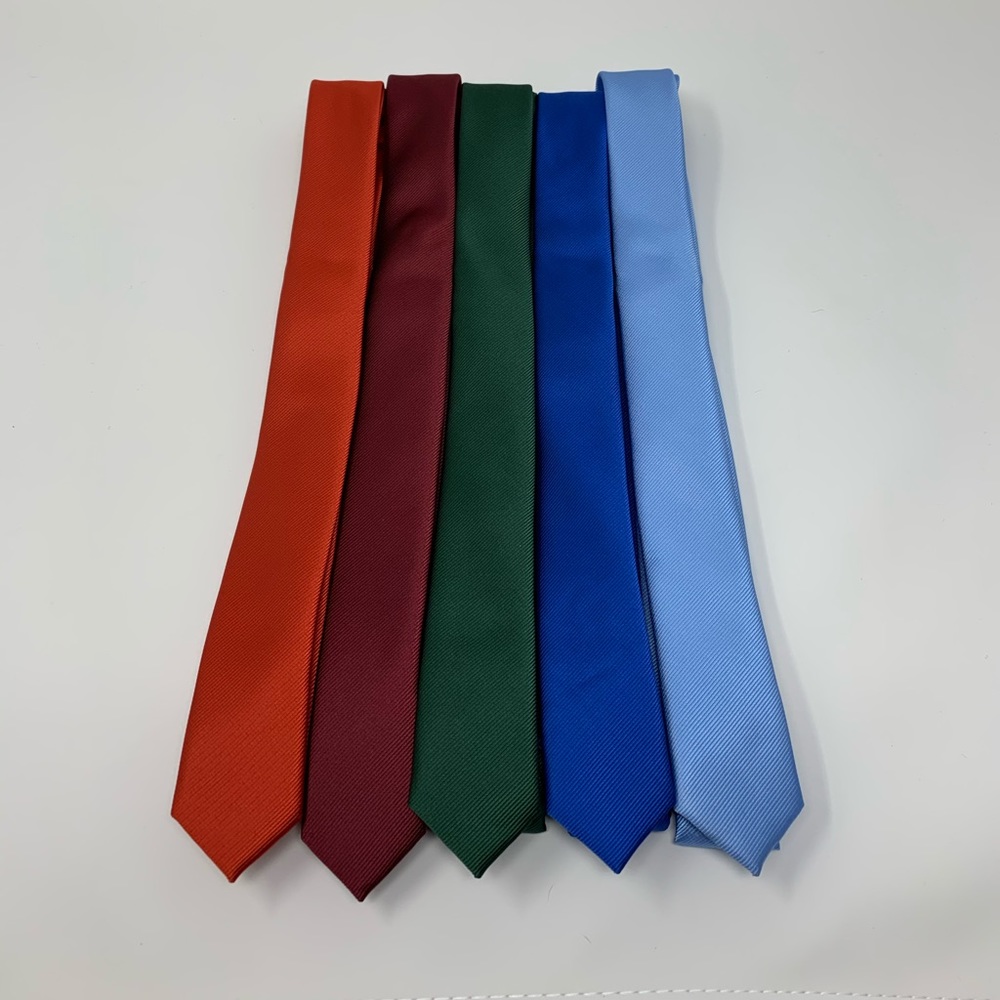 Set of 5 Men’s Solid Skinny Ties